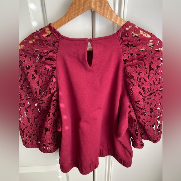 DOLAN Left Coast Collection Lace Puff Sleeve Top - Picture 6 of 9